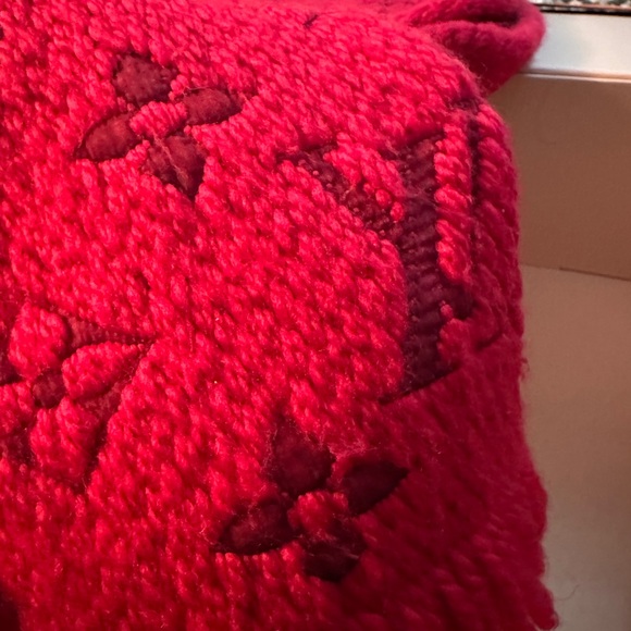 Authentic Logomania Dark Pink Scarf (soft red) - Picture 5 of 8